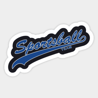 Sportsball! (Blue & Silver) Sticker